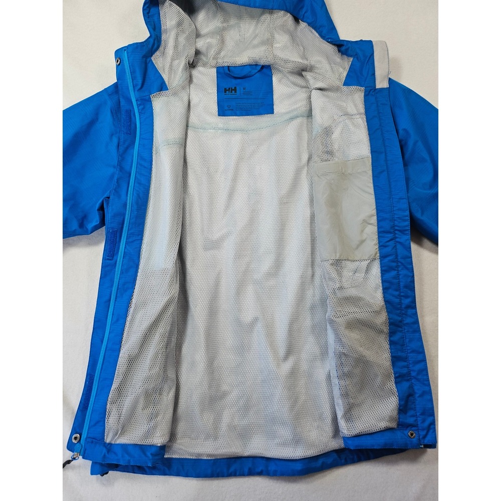 Helly Hansen Womens Helly Tech Protection Rain Jacket Blue Hooded Shell Size M - Picture 8 of 16
